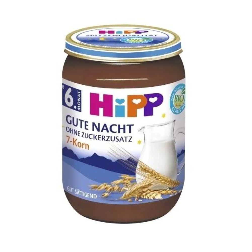 Hipp Organic 7 Grains and Milk Puree Jar