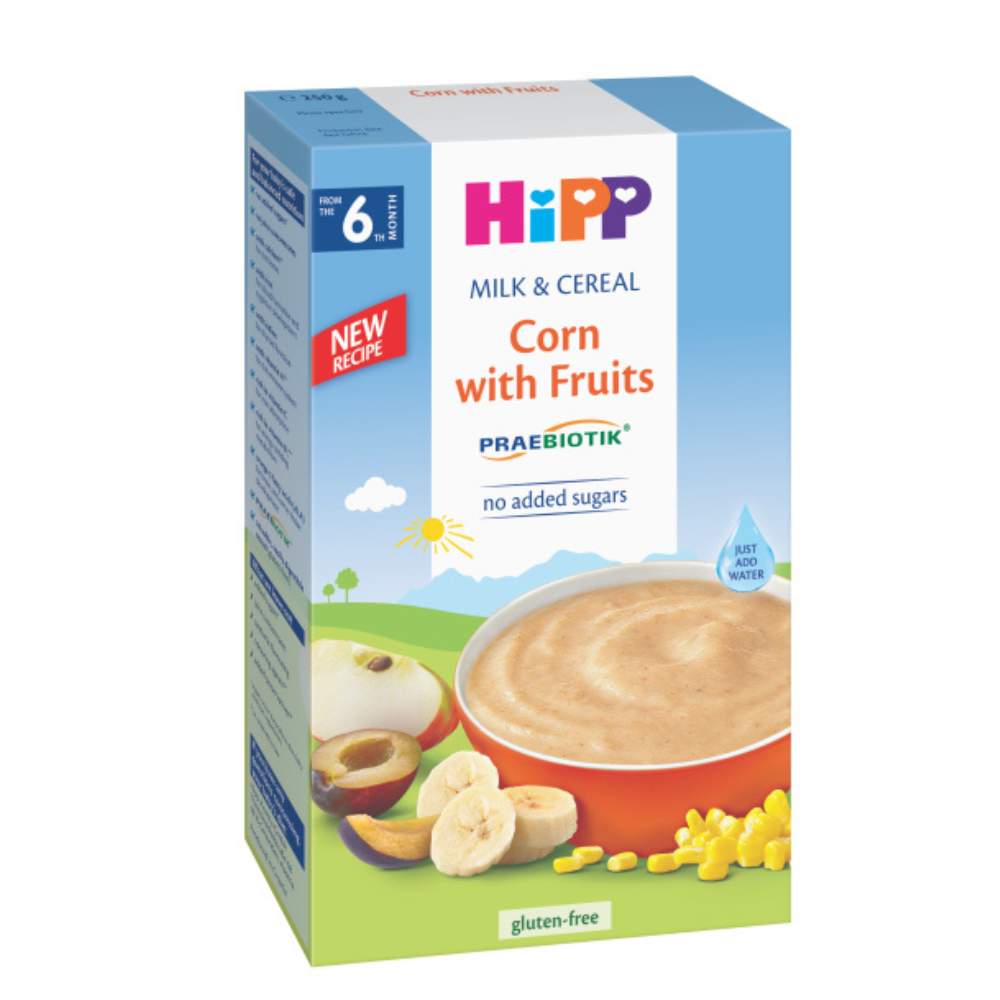 Hipp Organic Milk Cereal with Corn and Fruits